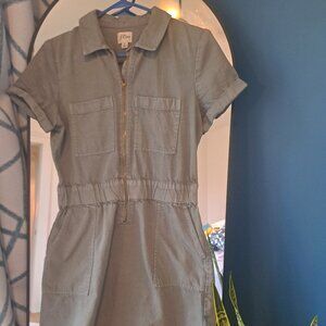 J. crew Zip Front Chino Dress